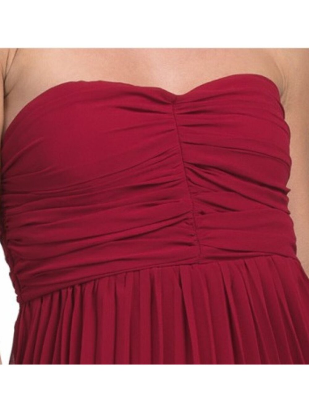 TAYLOR Pleated Tiered Strapless Dress - Picture 3 of 4
